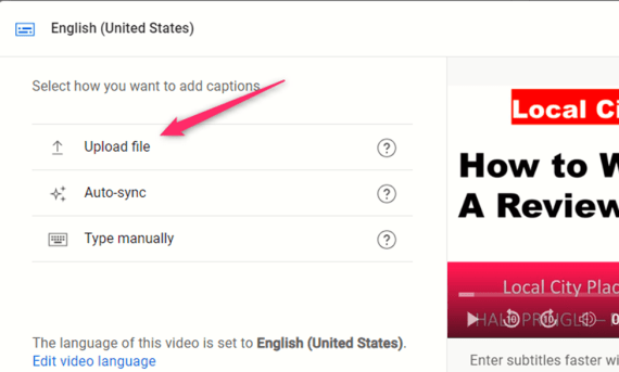 Task #2 - Creating YouTube Subtitles in Vimeo