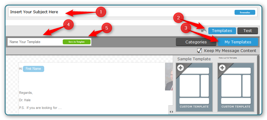 Save Your Email Template