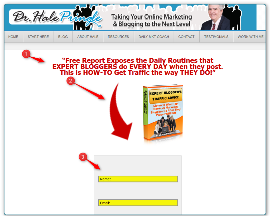 AWeber and WordPress - Sample Squeeze Page