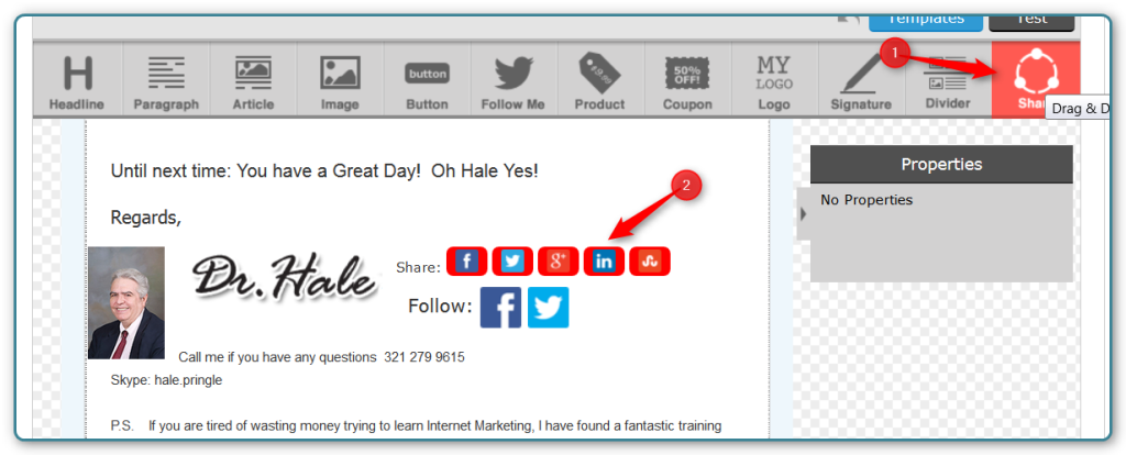 Add a Google Plus Follow Me Button to AWeber Emails