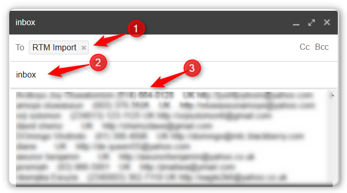RTM and CRM Send Email to RTM